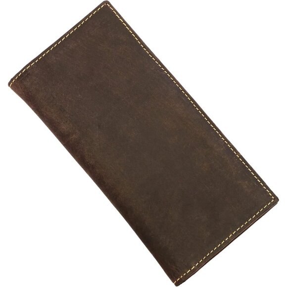 Top Grain Leather  Men's Long Wallet with RFID Blocking - Picture 4 of 7